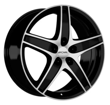 Ronal R48 W7.5 R16 PCD5x114.3 ET40 DIA82.1 jet black front diamond cut